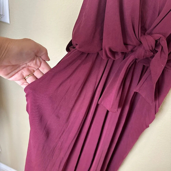 LAJU Los Angeles Halter Back Tie Front Mesh Pantsuit Jumpsuit Onesie size Medium - Picture 5 of 10